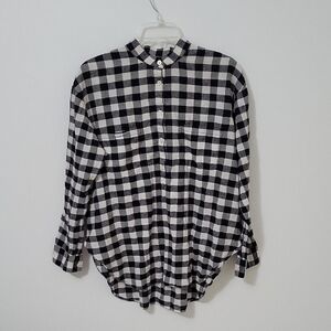 Madewell Plaid Long Sleeve Shirt, Size Medium